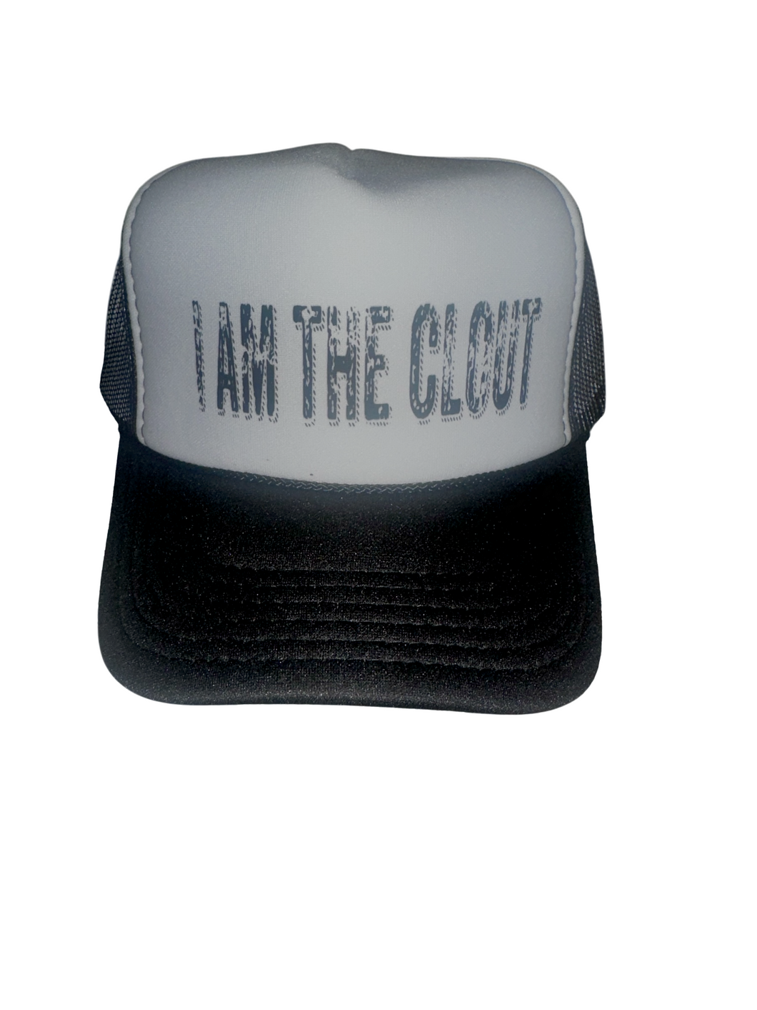 (IAmTheClout) Black and White Trucker Hat