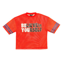 Load image into Gallery viewer, Red ‘BElieve in YOUrself’ jersey
